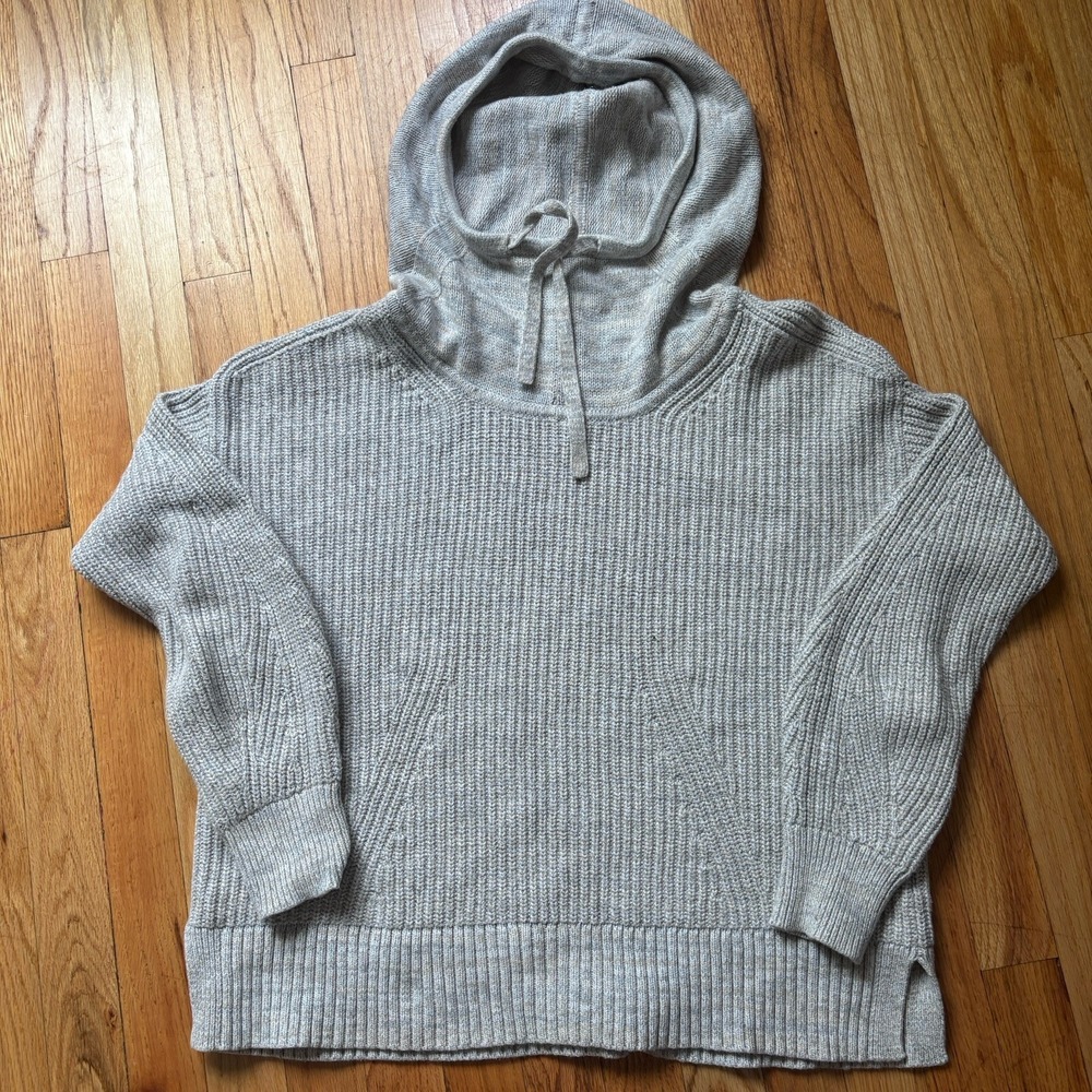 GAP Cowl neck Sweater Women's Size M Long Sleeve Ribbed Knit Gray Sweater